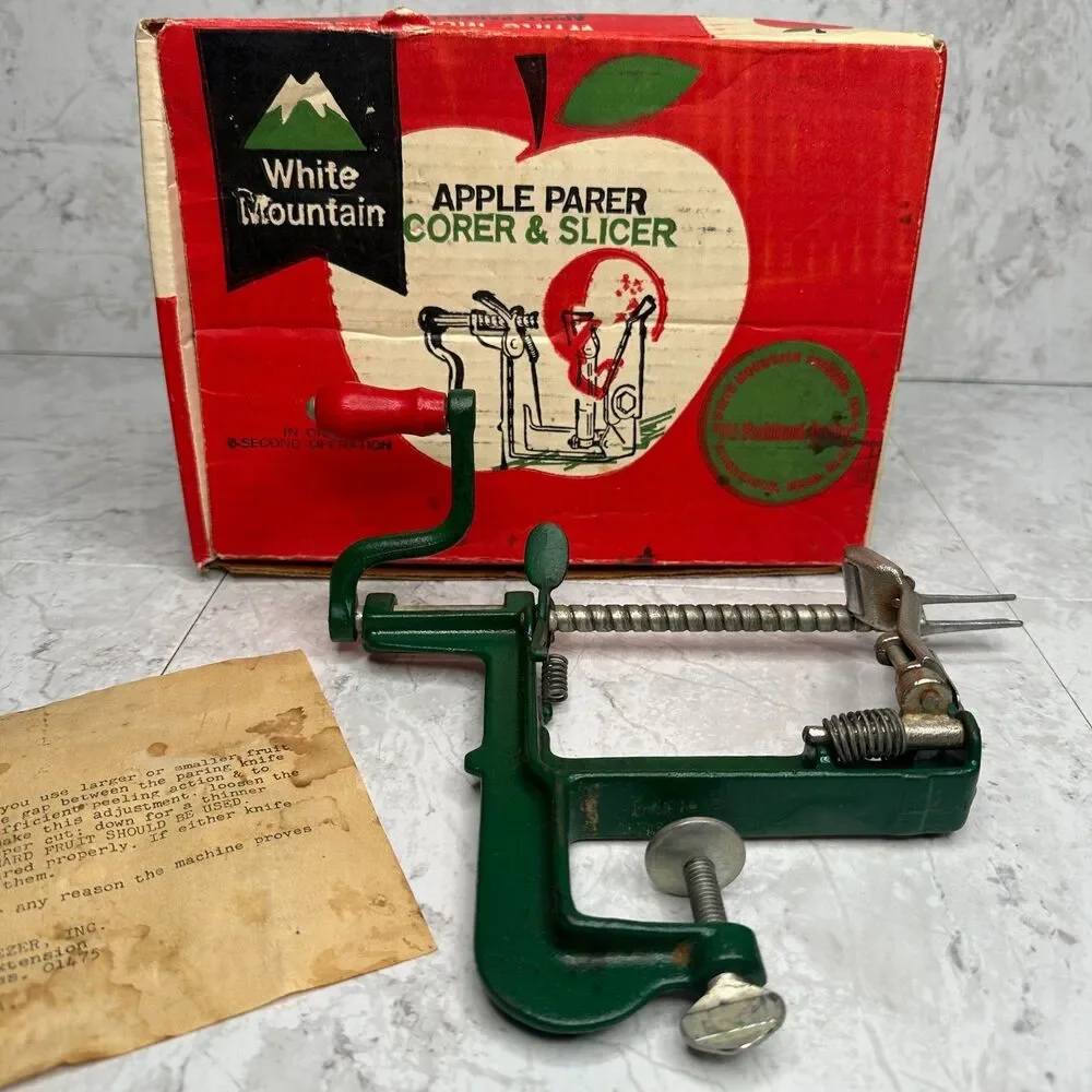 White Mountain Apple Parer Corer & Slicer in Box Canning Vintage Antique